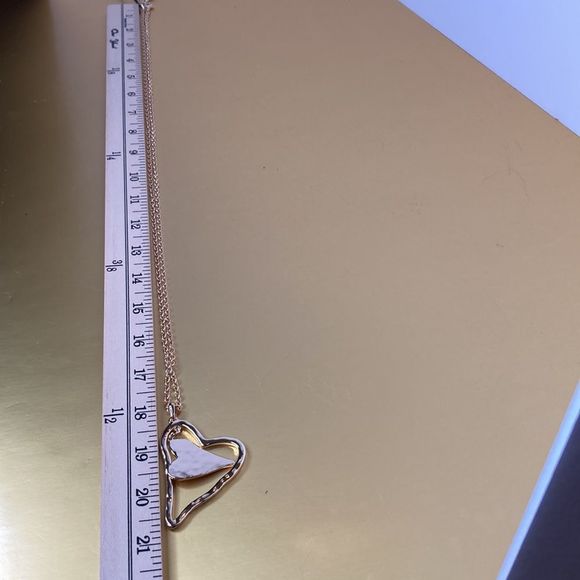 Robert Lee Morris Necklace Soho CollectionGold Long Chain Heart Pendant Necklace - Picture 11 of 14